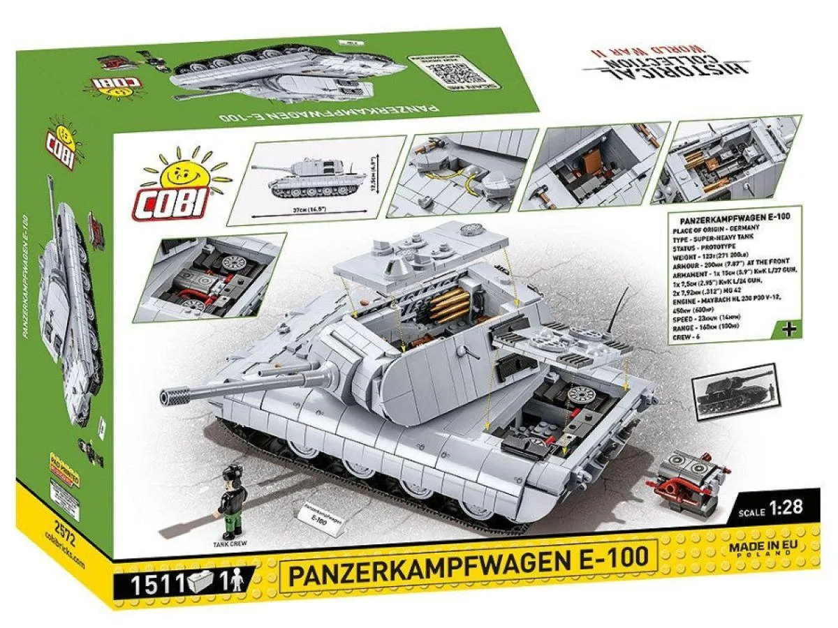 World War 2 - Panzerkampfwagen E-100 (1510 Piece Kit) - Image 3