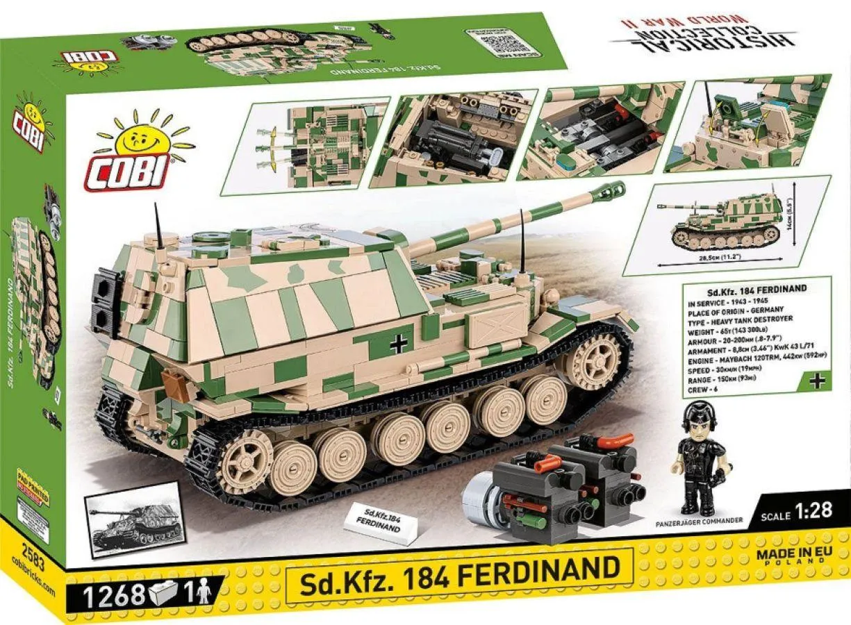 World War 2 - Sd.Kfz. 184 Ferdinand (1268 Piece Kit) - Image 6