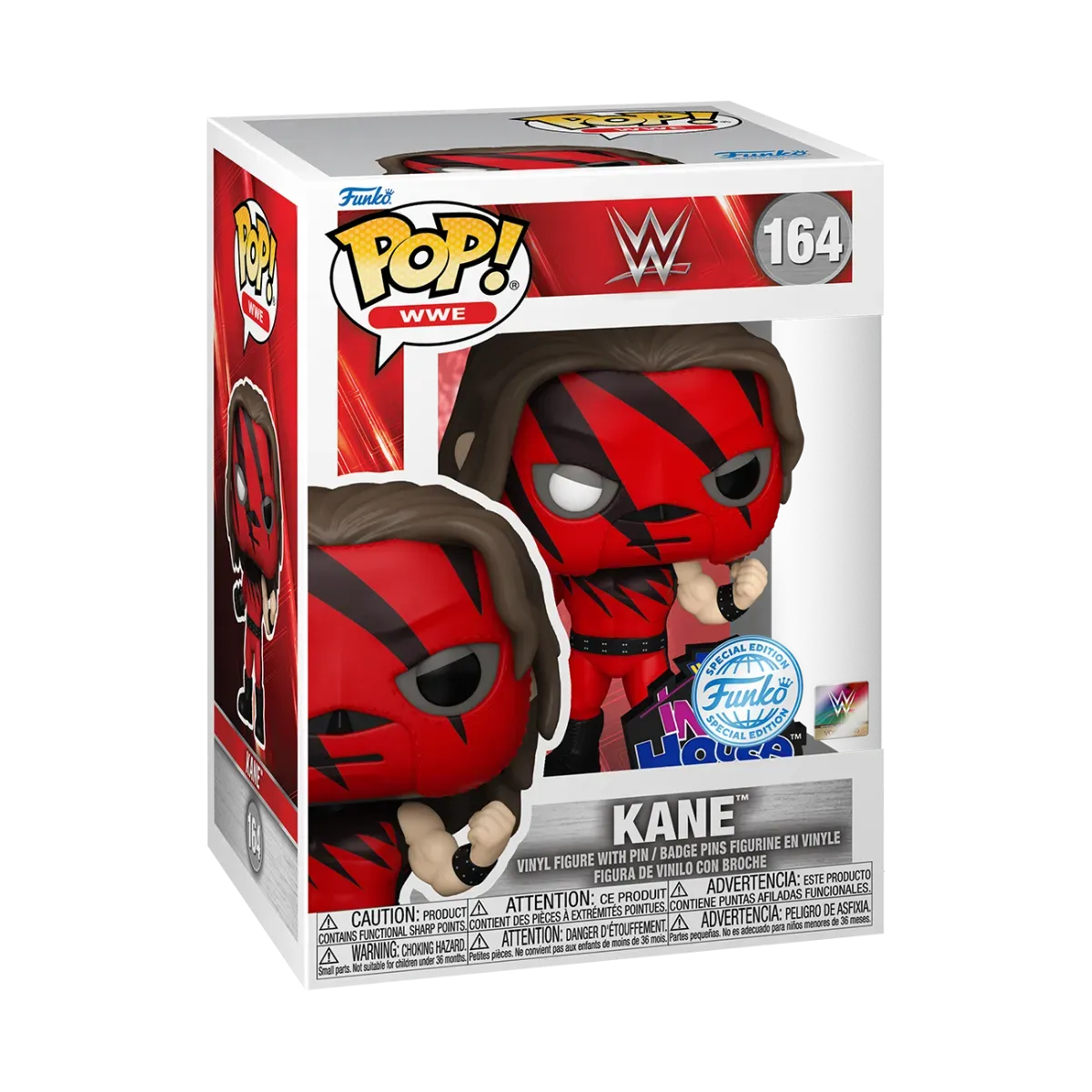 WWE - Kane US Exclusive Pop! Vinyl with Enamel Pin [RS] - Image 3